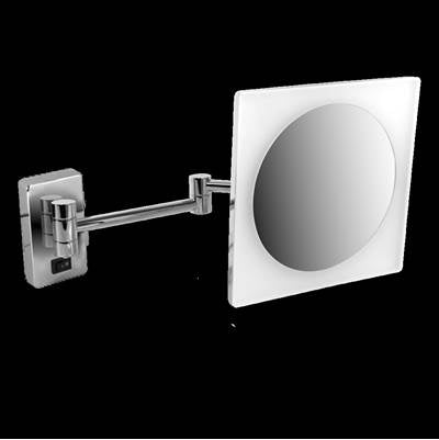 Laloo 2045H C- Magnification Mirror 5x LED Lit Hardwire - Chrome | FaucetExpress.ca