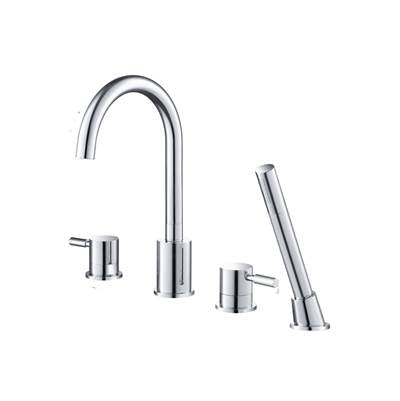 Isenberg 100.2400BN- 4 Hole Deck Mounted Roman Tub Faucet With Hand Shower | FaucetExpress.ca