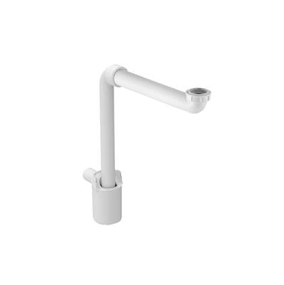 Geberit 151.117.11.1- Geberit bottle trap with dip tube for washbasin, space-saving model, horizontal outlet: d=40mm, G=1 1/4'', white alpine | FaucetExpress.ca