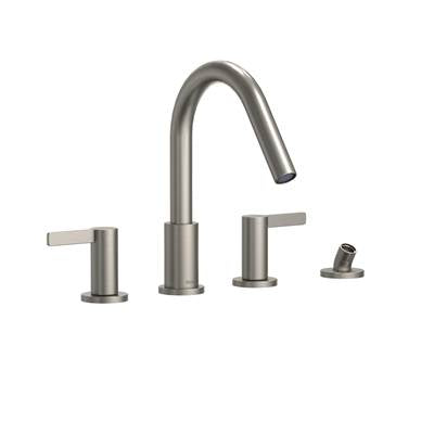 Toto TBG11202UA#BN- Toto Gf Two Lever Handle Deck-Mount Roman Tub Filler Trim With Handshower Brushed Nickel