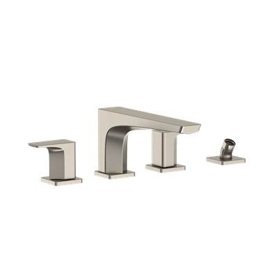 Toto TBG07202U#BN- TOTO GE Two-Handle Deck-Mount Roman Tub Filler Trim with Handshower, Brushed Nickel - TBG07202U#BN | FaucetExpress.ca