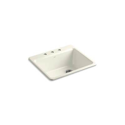 Kohler 5872-3A1-96- Riverby® 25'' x22'' x 9-5/8'' top-mount single-bowl kitchen sink with sink rack | FaucetExpress.ca