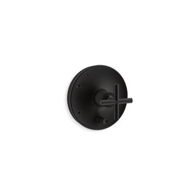 Kohler T14501-3-BL- Purist® Rite-Temp® pressure-balancing valve trim with cross handles, valve not included | FaucetExpress.ca