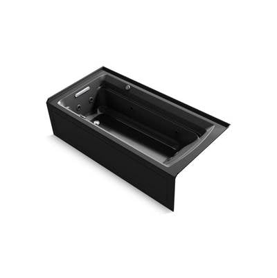 Kohler 1124-XGHLA-7- Archer® 72'' x 36'' integral apron whirlpool + Heated BubbleMassage air bath with left-hand drain | FaucetExpress.ca