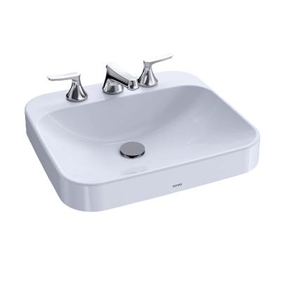 Toto LT415.8G#01- Arvina Rectangle Vessel Lav Inset, 8'' Ctr, 20'' L | FaucetExpress.ca