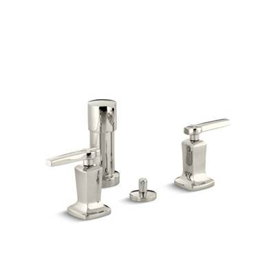Kohler 16238-4-SN- Margaux® Vertical spray bidet faucet with lever handles | FaucetExpress.ca