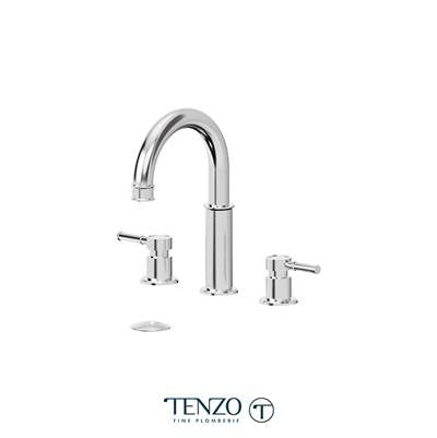 Tenzo ALY13-P-CR- Alyss 8In Lavatory Faucet Chrome With (Overflow) Drain