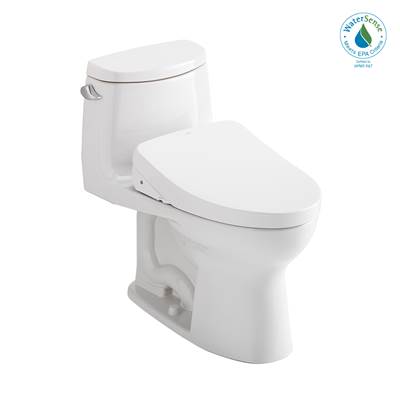 Toto MW6043046CEFGA#01- Toto Washlet+ Ultramax Ii One-Piece Elongated 1.28 Gpf Toilet With Auto Flush Washlet+ S500E Contemporary Bidet Seat Cotton White