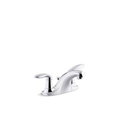 Kohler 15241-4DRA-CP- Coralais® two-handle centerset bathroom sink faucet with plastic pop-up drain and lift rod | FaucetExpress.ca