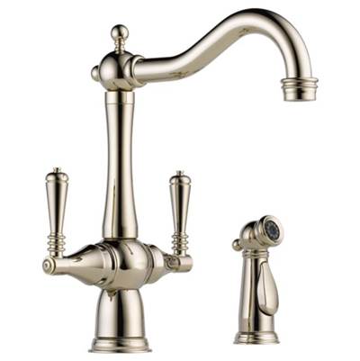 Brizo 62136LF-PN- Two Handle Kitchen Faucet With | FaucetExpress.ca