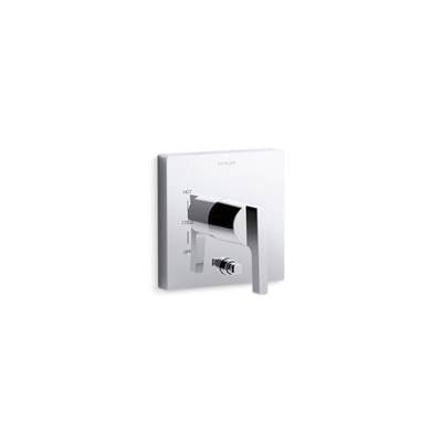 Kohler T99762-4-CP- Honesty® valve trim with push-button diverter and lever handle for Rite-Temp(R) pressure-balancing valve, requires valve | FaucetExpress.ca