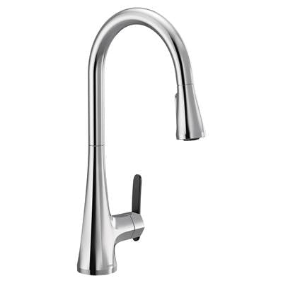 Moen S7235- Sinema Single-Handle Pull-Down Sprayer Kitchen Faucet with Power Clean and 2 Handle Options in Chrome