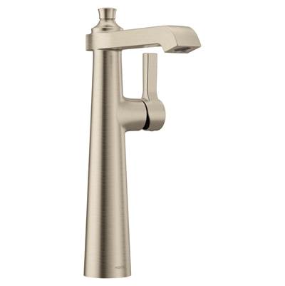 Moen S6982BN- Flara One-Handle Single Hole Vessel Sink Bathroom Faucet, Brushed Nickel