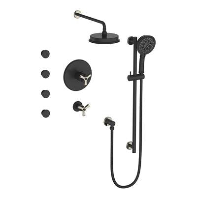 Vogt SET.Z3.141.810.PB- Thermostatic Set with Exposed Jets 3/4' Polished Nickel Matte Black