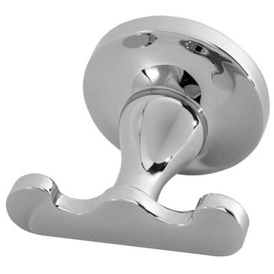 Laloo C7382 PN- Coco Double Hook - Polished Nickel | FaucetExpress.ca
