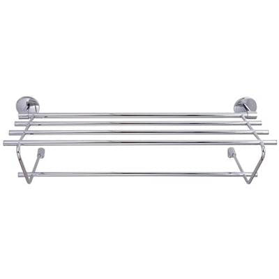 Laloo CR3862 C- Classic-R Towel Shelf with Single Bar - Chrome | FaucetExpress.ca