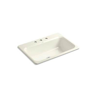 Kohler 5832-3-96- Bakersfield 31'' x 22'' x 8-5/8'' top-mount single-bowl kitchen sink with 3 faucet holes | FaucetExpress.ca