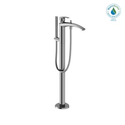 Toto TBG09306U#CP- TOTO GM Single-Handle Free Standing Tub Filler with Handshower, Polished Chrome - TBG09306U#CP | FaucetExpress.ca