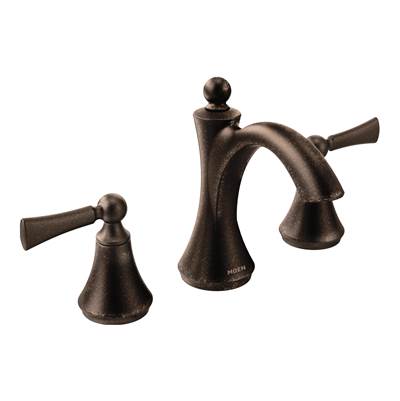 Moen T4520ORB- Wynford Double Handle Widespread Bathroom Faucet with Drain