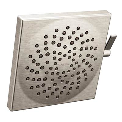 Moen S6345BN- Velocity 2-Spray 8.5 in. Square RainShower Shower Head Featuring Immersion in Brushed Nickel