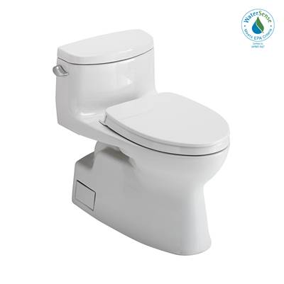 Toto MS644124CEFG#01- Toto Carolina Ii One-Piece Elongated 1.28 Gpf Universal Height Toilet With Cefiontect And Ss124 Softclose Seat Washlet+ Ready Cotton White