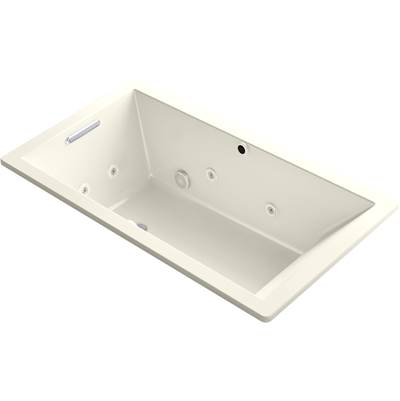 Kohler 1173-XHGH-96- Underscore Rectangle 66-in X 36-in Heated Bubblemassage Air Bath With Whirlpool, Reversible Drain | FaucetExpress.ca