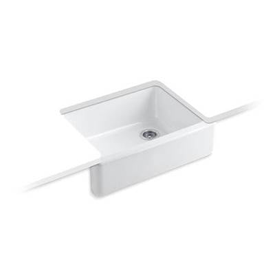 Kohler 6487-0- Whitehaven® 29-11/16'' x 21-9/16'' x 9-5/8'' Undermount single-bowl farmhouse kitchen sink | FaucetExpress.ca