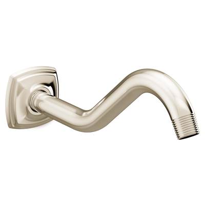 Moen 161951NL- Curved Shower Arm with Wall Flange, Polished Nickel