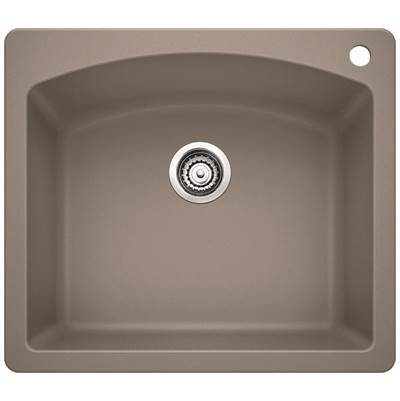 Blanco 401154- DIAMOND 1 Single Bowl Drop-in Sink, SILGRANIT®, Truffle | FaucetExpress.ca