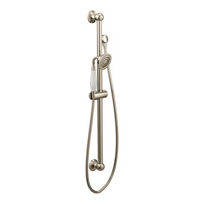 Moen S12107EPNL- Weymouth Eco-Performance Handheld Shower with 30'' Slide Bar, Nickel