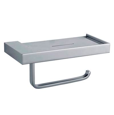 Laloo 9200 C- Paper Holder with Shelf - Chrome | FaucetExpress.ca