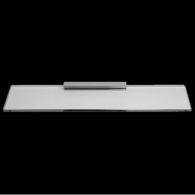 Laloo E1287 PN- Eaton Single Glass Shelf - Polished Nickel | FaucetExpress.ca