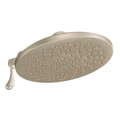 Moen S6320EPBN- Velocity 2-Spray 8 in. Eco-Performance Rainshower Showerhead Featuring Immersion in Brushed Nickel