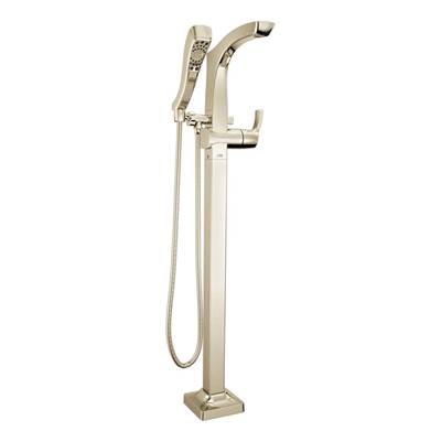 Delta T4752-PNFL- Floor Mount Tub Filler With Handshower | FaucetExpress.ca