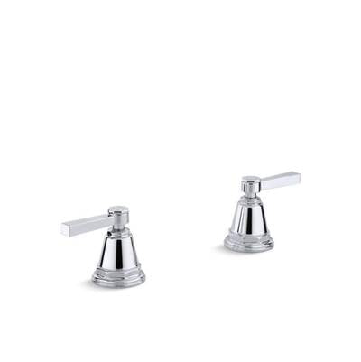 Kohler T13141-4A-CP- Pinstripe® Pure Deck-mount high-flow bath valve trim with lever handles, handles only, valve not included | FaucetExpress.ca