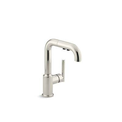 Kohler 7506-SN- Purist® single-hole kitchen sink faucet with 7'' pull-out spout | FaucetExpress.ca