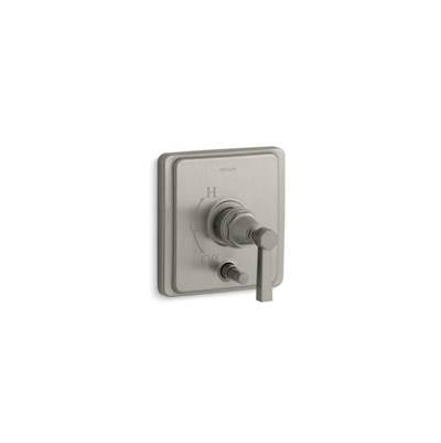 Kohler T98757-4A-BN- Pinstripe® Rite-Temp(R) pressure-balancing valve trim with diverter and plain lever handle, valve not included | FaucetExpress.ca