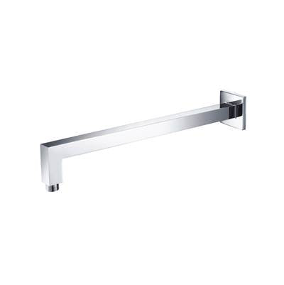 Isenberg HS1011SACP- Wall Mount Square Shower Arm - 16" (400mm) - With Flange | FaucetExpress.ca