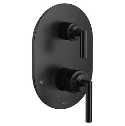 Moen UTS3311BL- Arris M-CORE 3-Series 2-Handle Shower Trim with Integrated Transfer Valve in Matte Black (Valve Not Included)