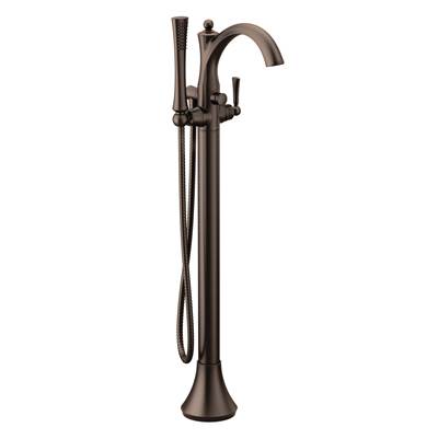 Moen 655ORB- Wynford Freestanding Floor Mount Tub Filler with Handshower