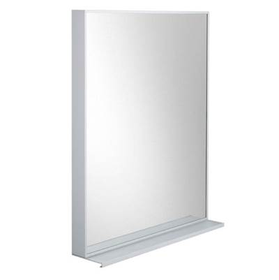 Laloo Q20M24 SG- Qurios 24" Aluminum Mirror with Shelf - Stone Grey | FaucetExpress.ca