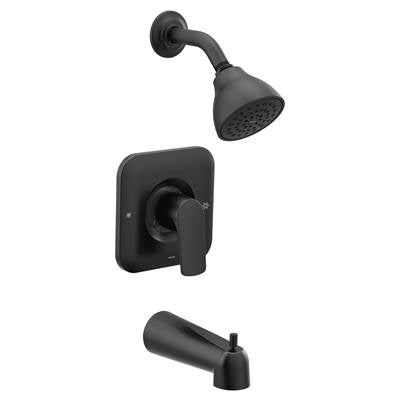 Moen T2813BL- Rizon Posi-Temp Tub/Shower Trim, Valve Required, 2.5 GPM Flow Rate, Matte Black