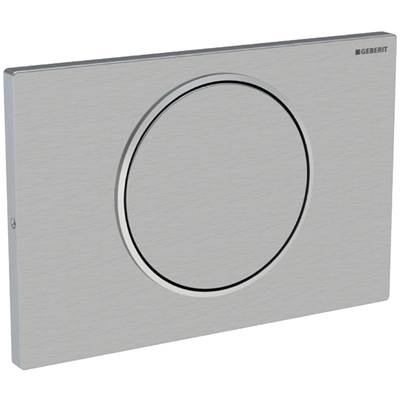 Geberit 115.787.SN.5- Geberit actuator plate Sigma10 for stop-and-go flush, screwable: stainless steel brushed/polished/brushed | FaucetExpress.ca