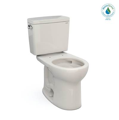 Toto CST775CEFG#12- Toto Drake Two-Piece Round 1.28 Gpf Universal Height Tornado Flush Toilet With Cefiontect Sedona Beige