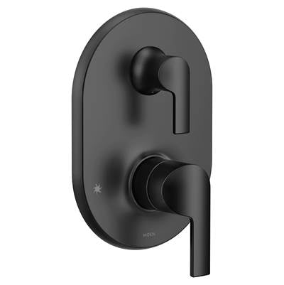 Moen UTS2611BL- Doux M-CORE 3-Series 2-Handle Shower Trim with Integrated Transfer Valve in Matte Black (Valve Not Included)