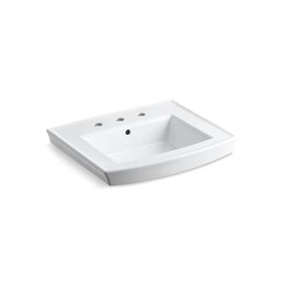 Kohler 2358-8-0- Archer® Pedestal bathroom sink with 8'' widespread faucet holes | FaucetExpress.ca