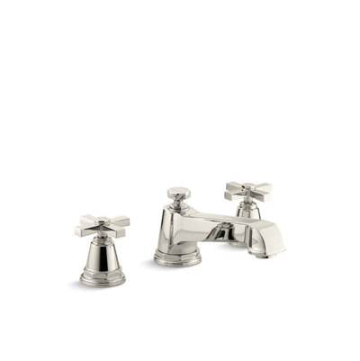 Kohler T13140-3A-SN- Pinstripe® Pure Deck-mount bath faucet trim for high-flow valve with cross handles, valve not included | FaucetExpress.ca