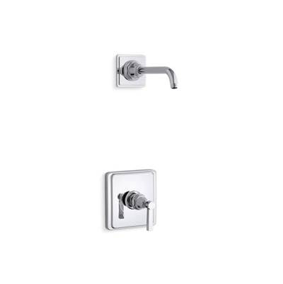 Kohler TLS13134-4A-CP- Pinstripe® Pure Rite-Temp® shower trim set with lever handle, less showerhead | FaucetExpress.ca