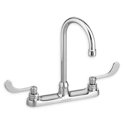 American Standard 6405170.002- Monterrey Top Mount Kitchen Faucet With Gooseneck Spout And Wrist Blade Handles 1.5 Gpm/5.7 Lpf