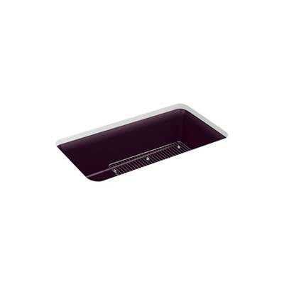 Kohler 8206-CM8- Cairn® 33-1/2'' x 18-5/16'' x 10-1/8'' Neoroc® undermount single-bowl kitchen sink with rack | FaucetExpress.ca